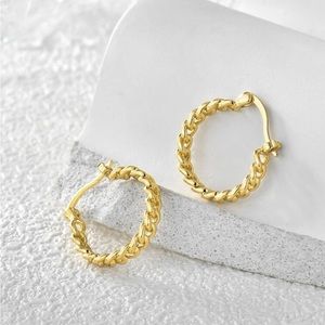 Elegant Chain Hoop Earrings - Minimalist NEW!